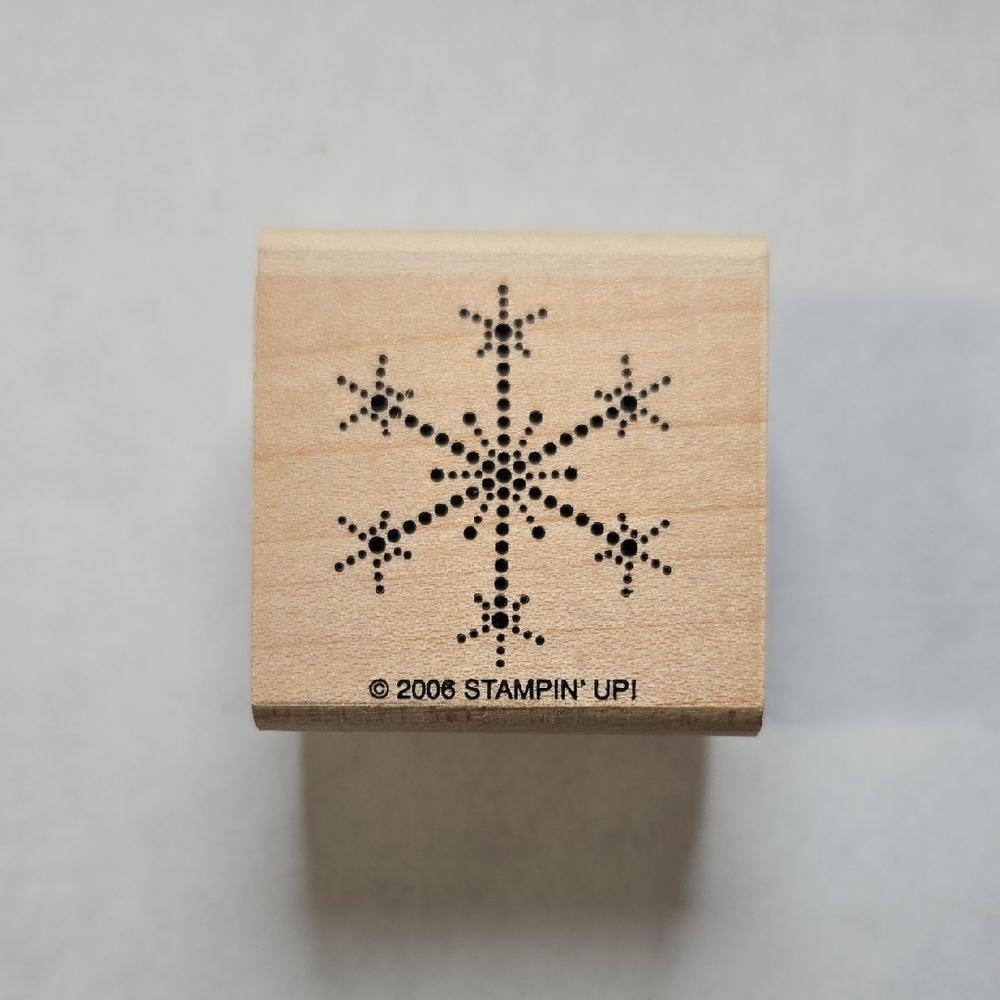 Stampin' Up! 2006 Dot Snowflake Wood Mounted Rubber Stamp